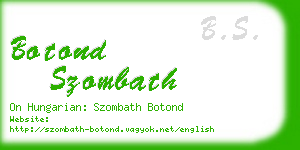 botond szombath business card